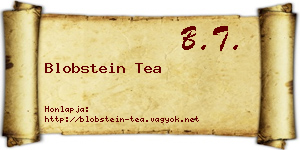 Blobstein Tea névjegykártya